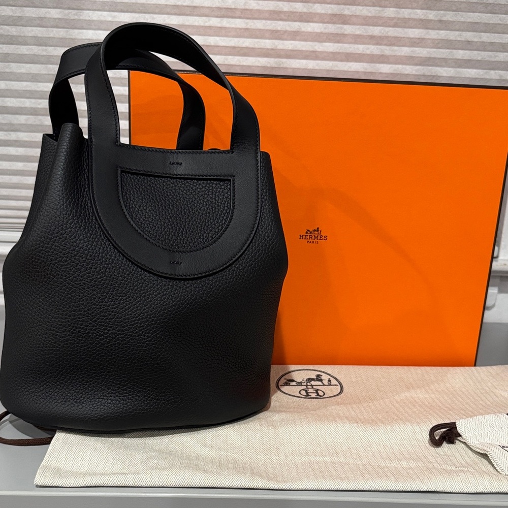Hermes In the Loop 23 Black Leather Bag authentic NIB
